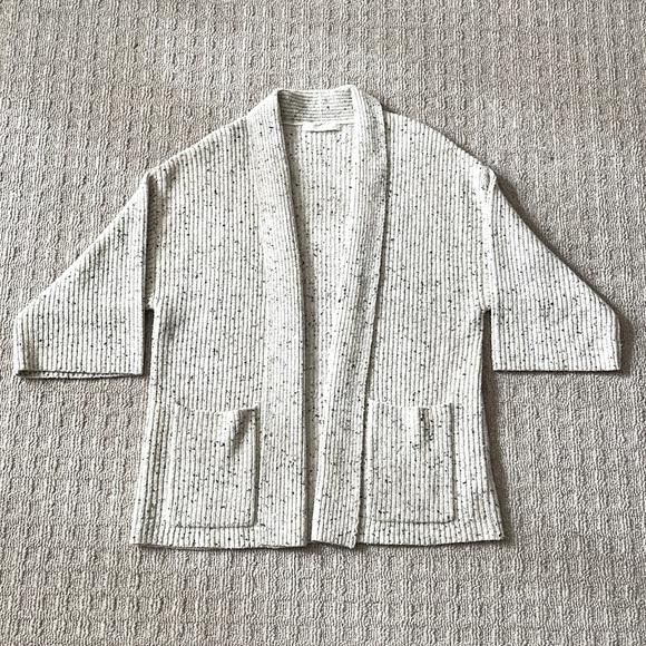 Creatures of Comfort Wool Chunky Knit Marled Duster Cardigan Sweater sz Medium - Picture 1 of 7